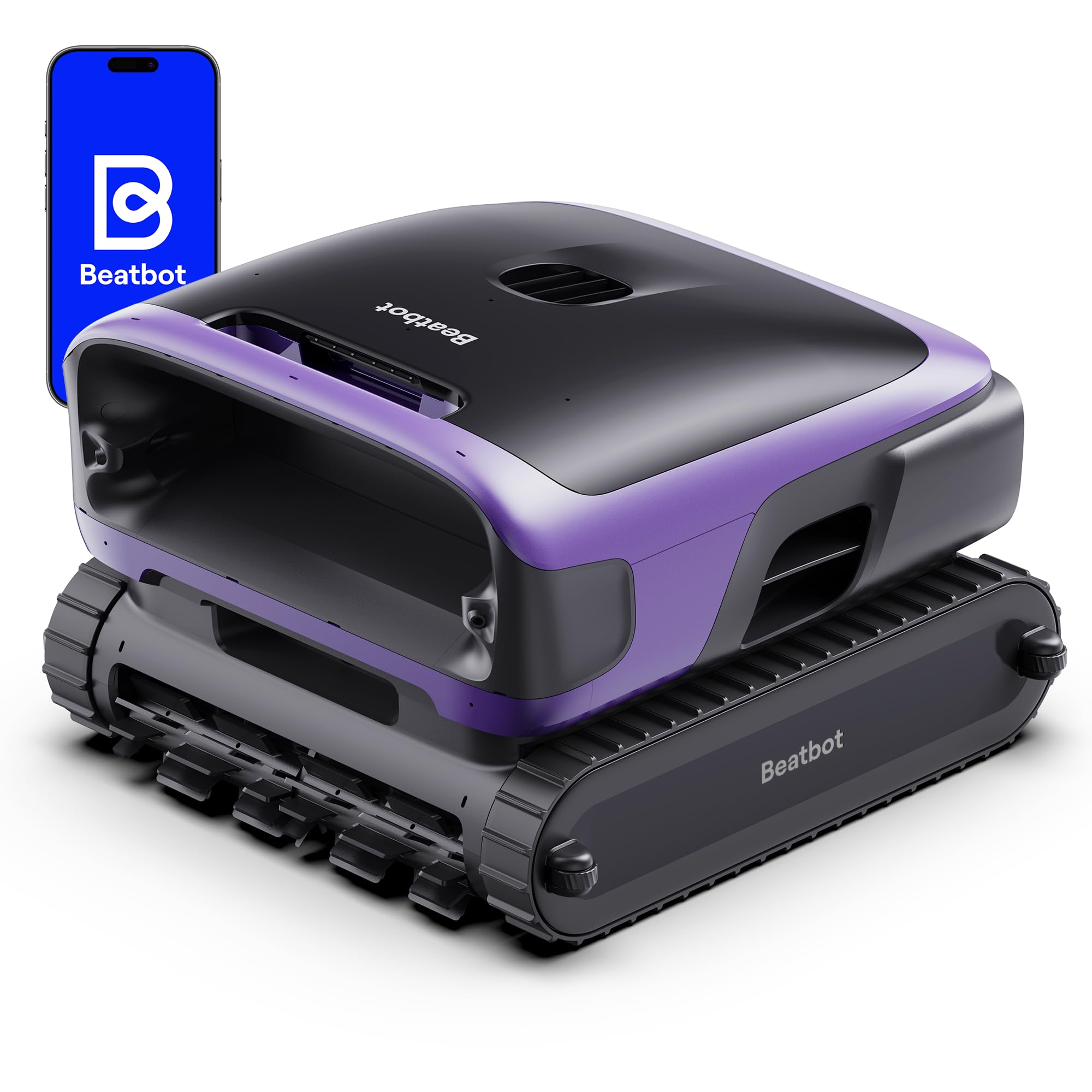 Beatbot Sora 70 Robot piscina 4e1: pareti e fondo, superficie e linea di galleggiamento, senza fili, parcheggio in superficie,capacità 6l, piscine fuori terra/interrate fino a 300 m²,Glicine