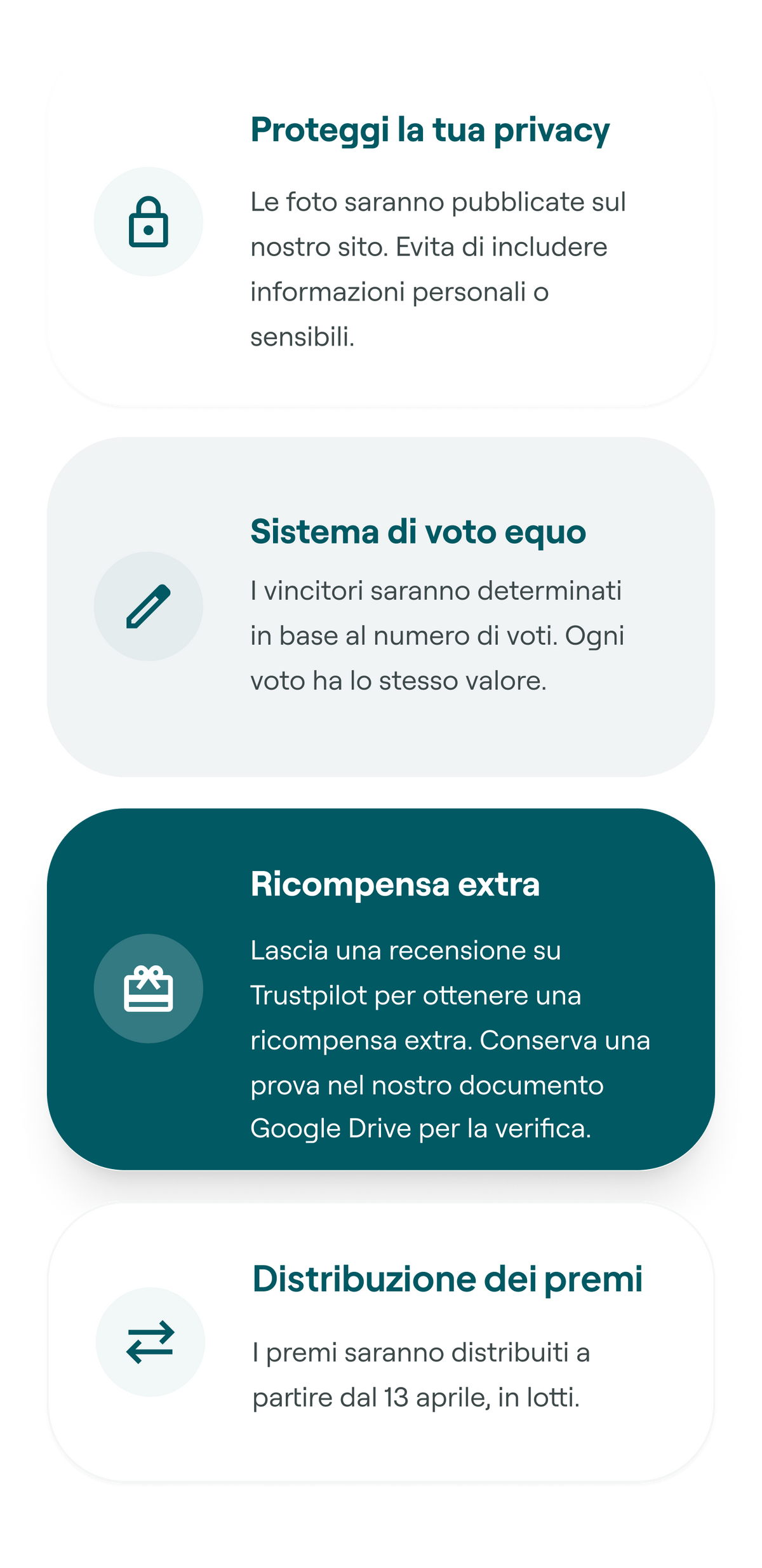 Promemoria amichevoli